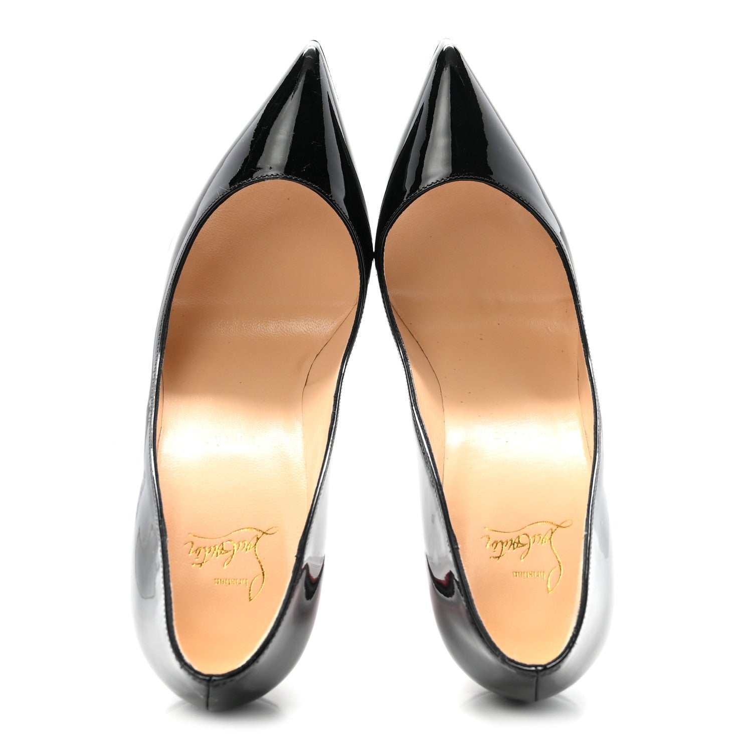 CHRISTIAN LOUBOUTIN PATENT PIGALLE FOLLIES PUMP BLACK