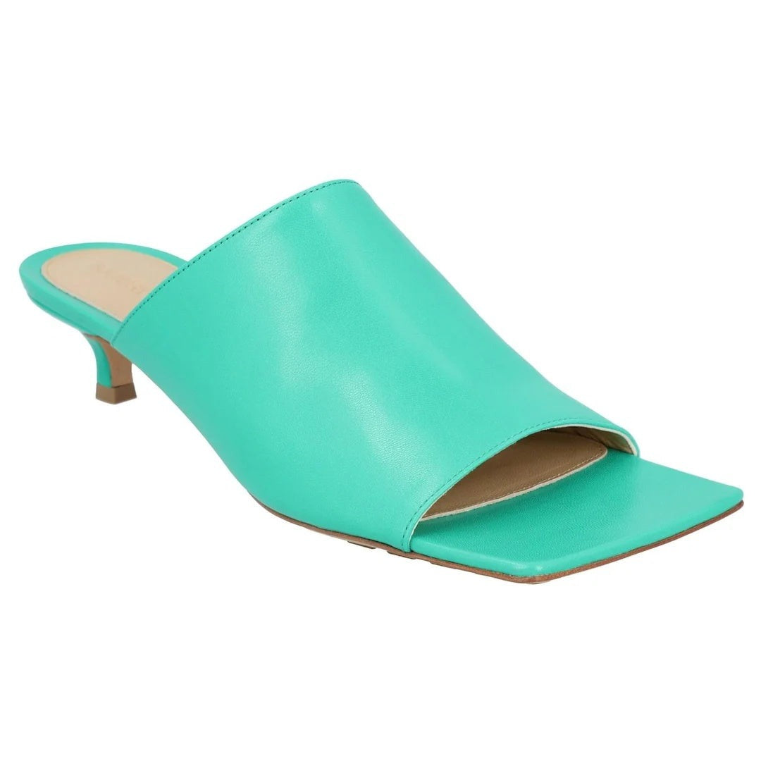 Bottega Veneta Lambskin Stretch Mule Sandals - Green