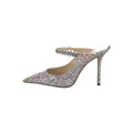 Jimmy Choo Jelly Drop 50 Glitter Heeled Mules - Multicolor pink/silver glitter