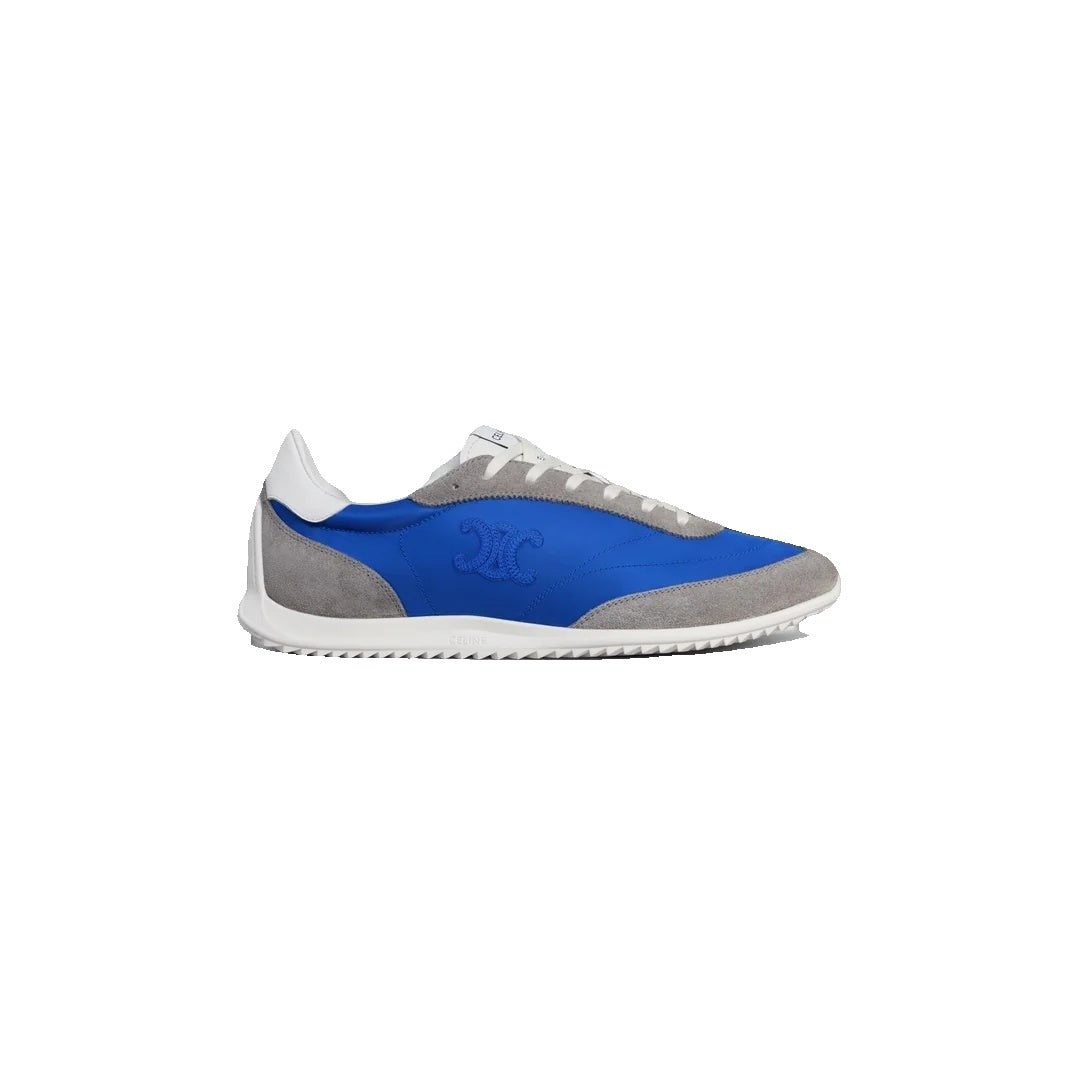 Celine Triomphe Nylon Suede Sneaker - Blue
