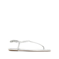 René Caovilla Butterflower Crystal Ivory Sandal - Silver