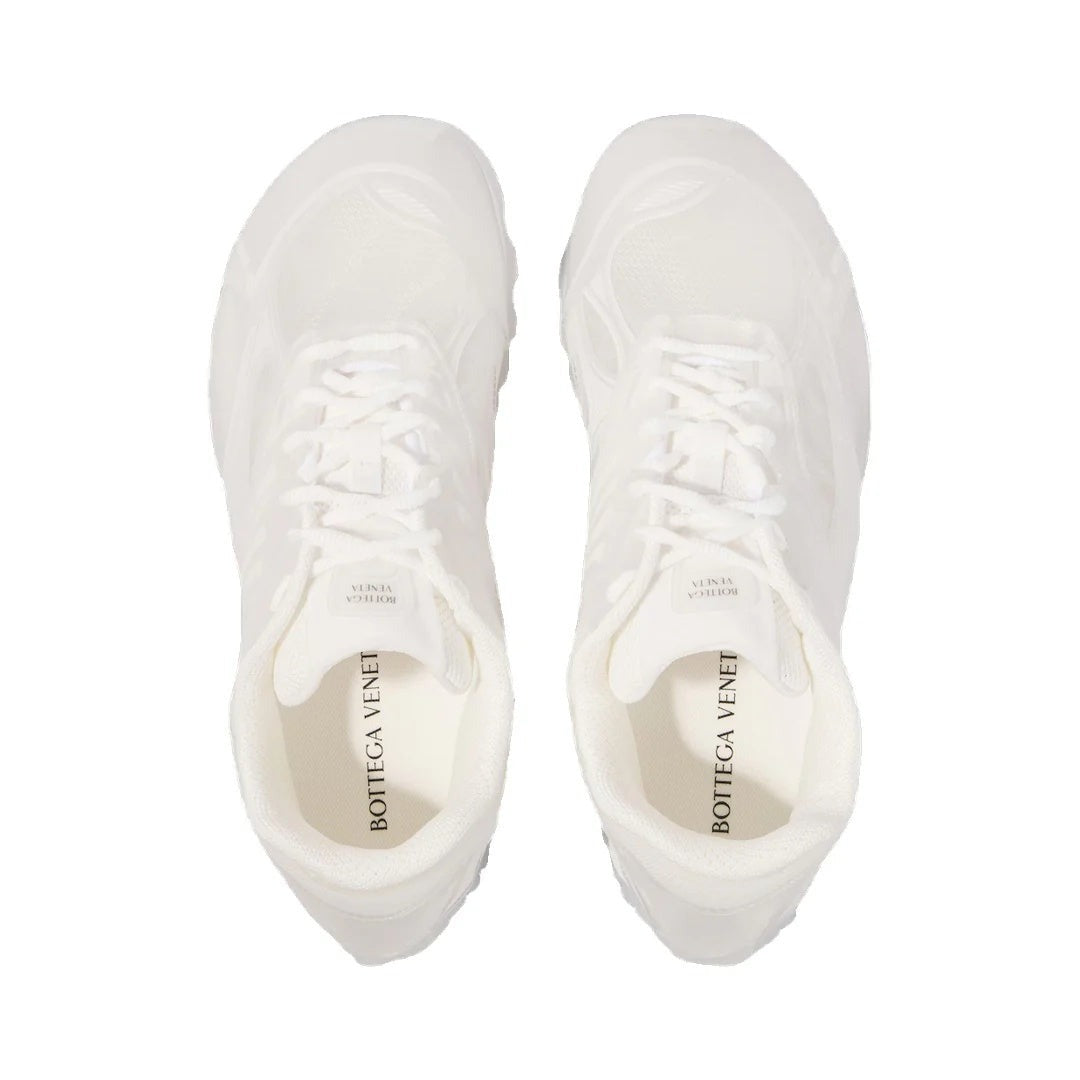 Bottega Veneta Orbit Flash Lace Up Low Top Sneakers - White