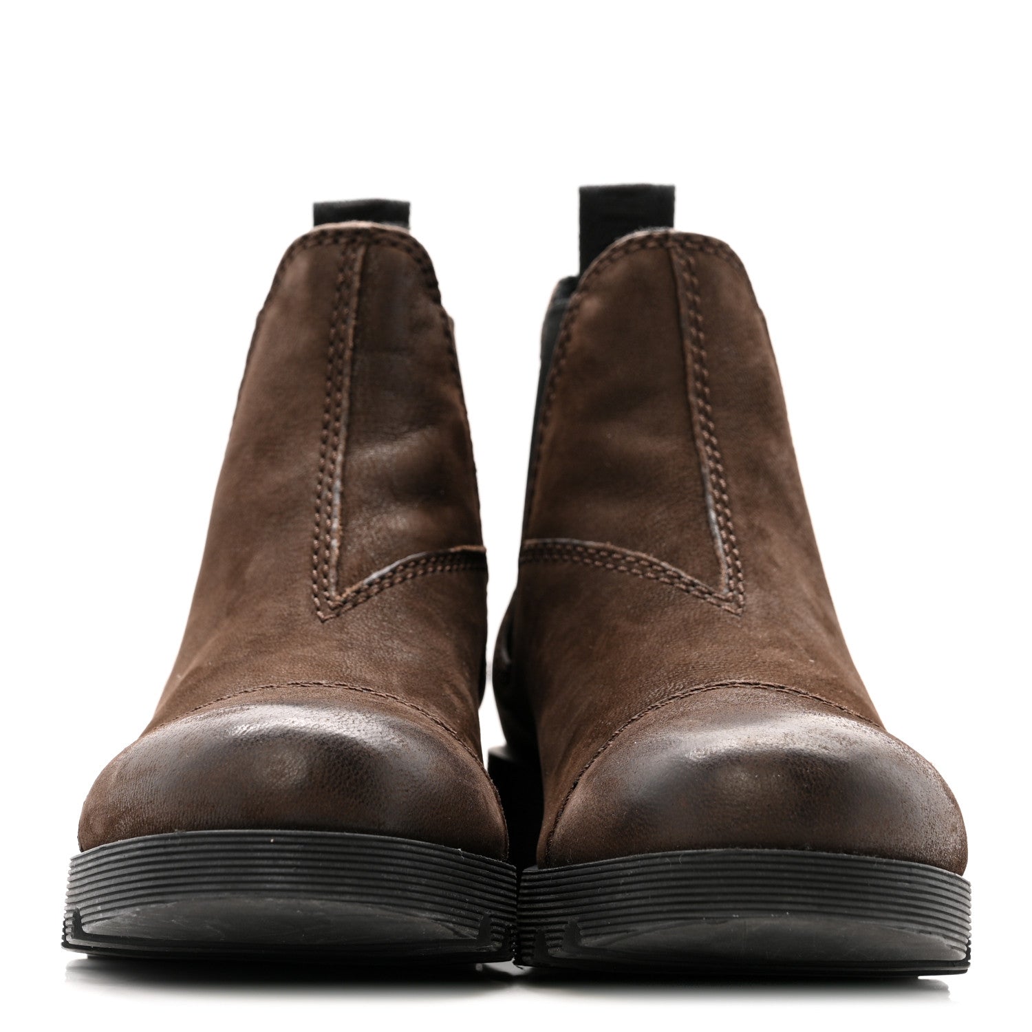 SAINT LAURENT WYATT SUEDE CHELSEA BOOTS BROWN