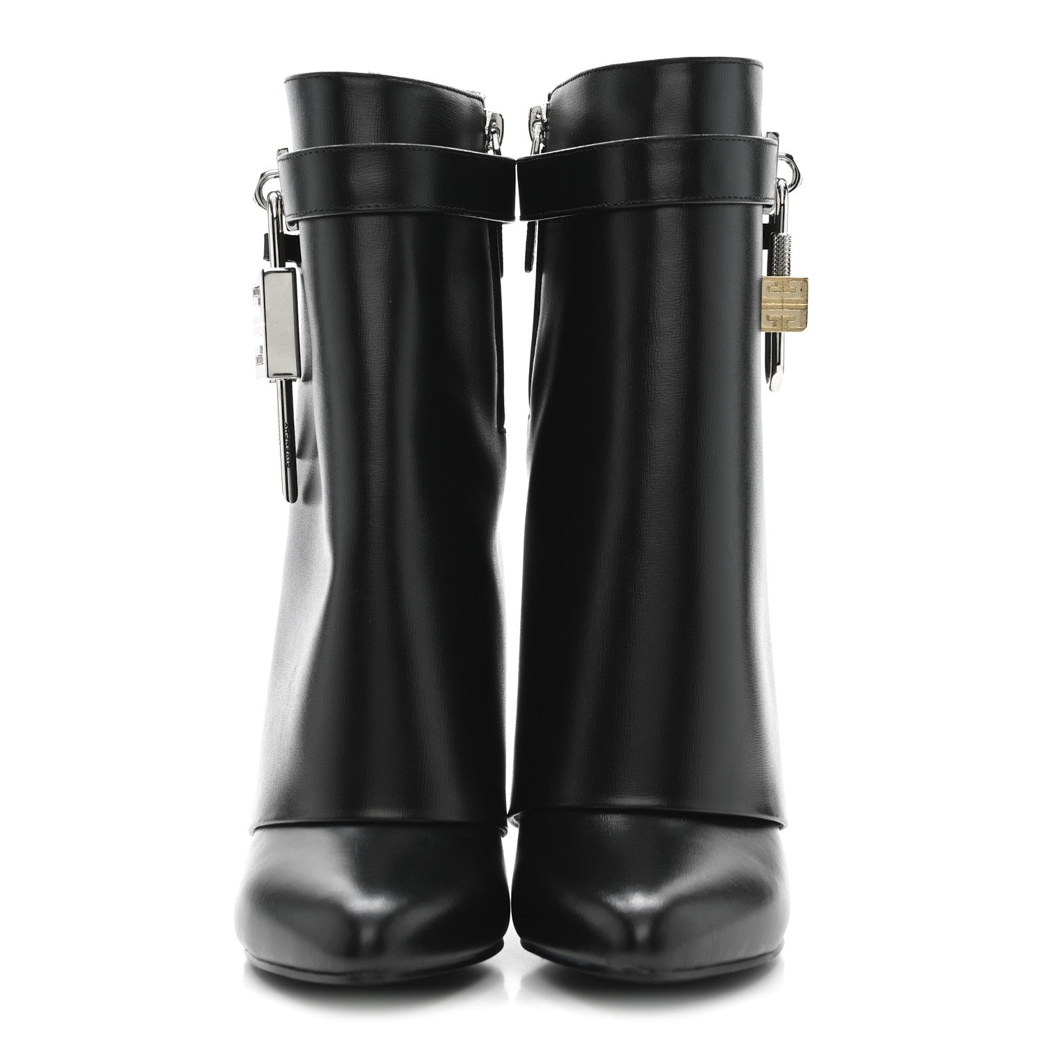 GIVENCHY CALFSKIN SHARK LOCK ANKLE BOOT BLACK