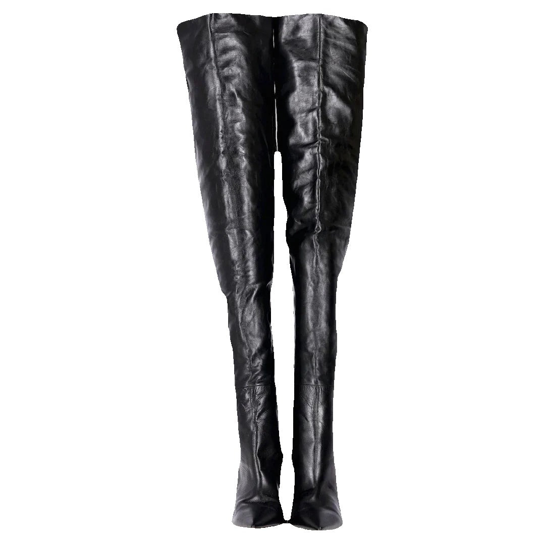 Saint Laurent Linda 100mm Pointed-Toe Boots - Black