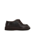Loewe Edge Brushed Leather Loafers Brown - Dark Brown