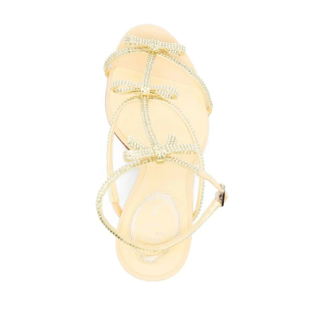 René Caovilla Caterina Blush Mule 80 - Yellow/Gold