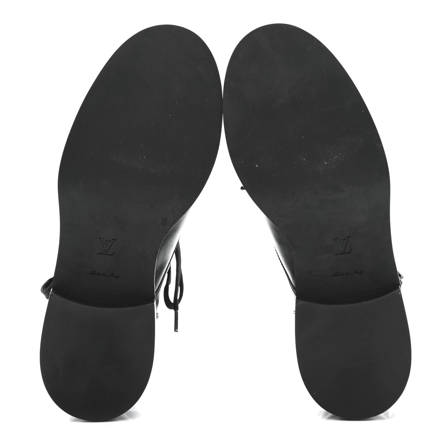LOUIS VUITTON CALFSKIN WONDERLAND FLAT RANGER BOOTS BLACK