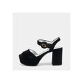 Prada Block Heel Ankle Strap Sandal - Black