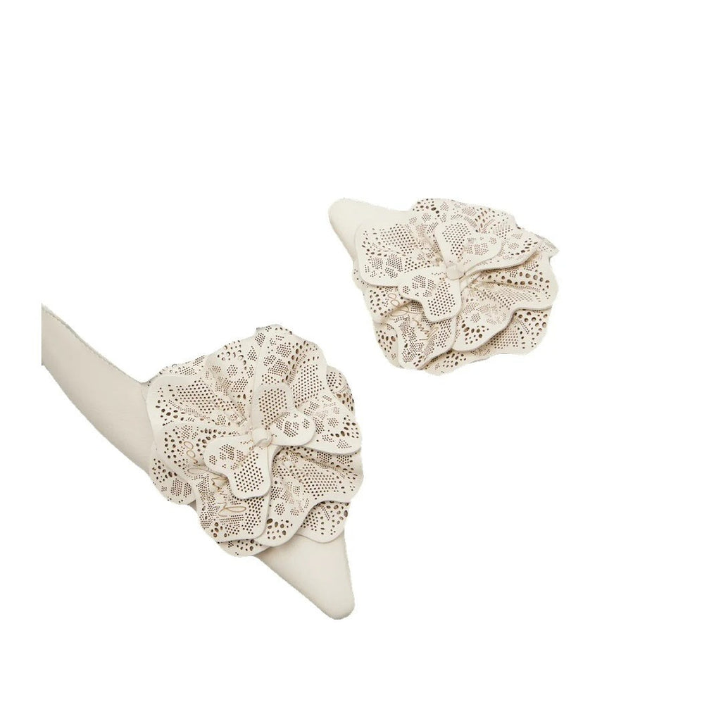 Jimmy Choo Mimmi Lace-Flower Pumps - White