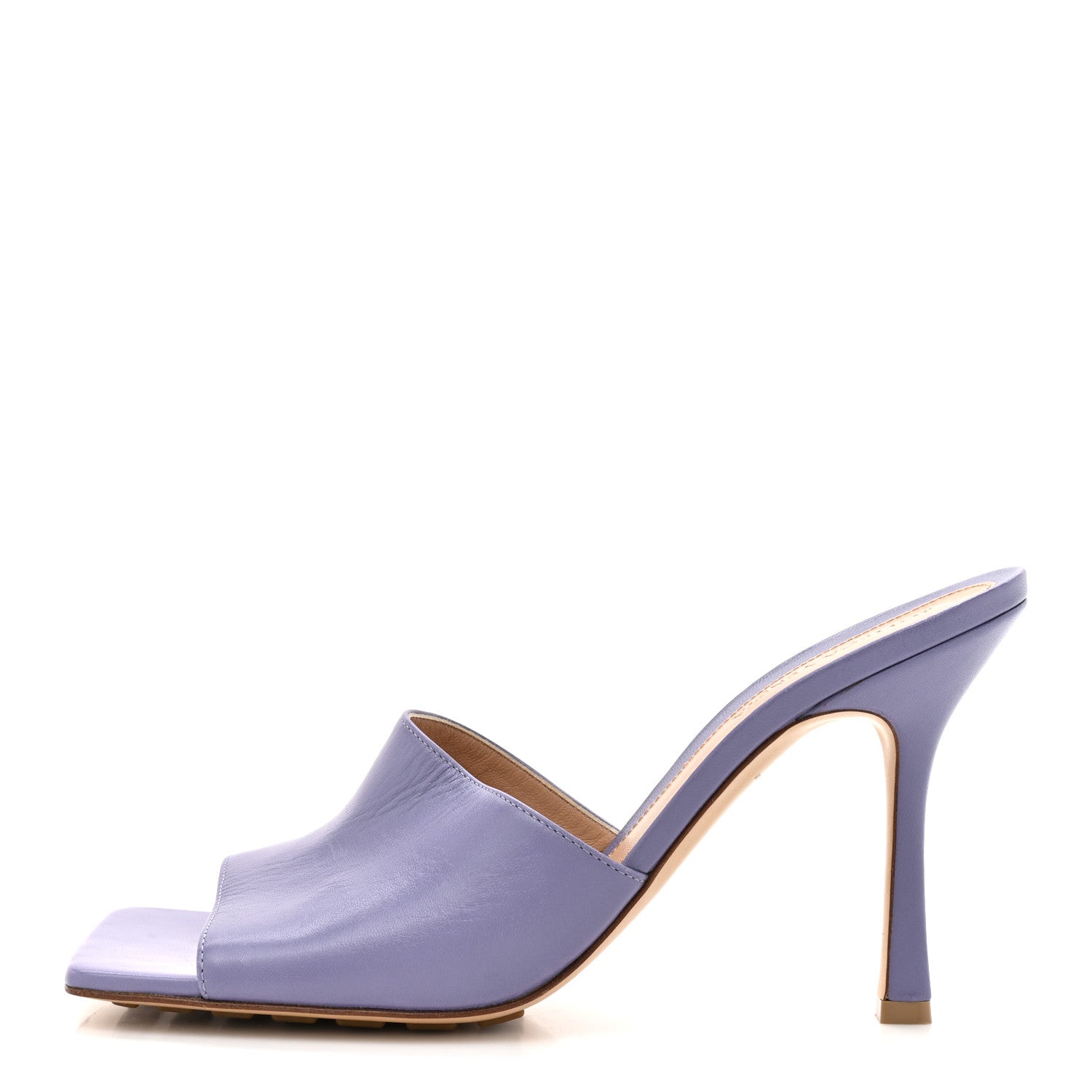 BOTTEGA VENETA LAMBSKIN STRETCH MULE SANDALS PINK