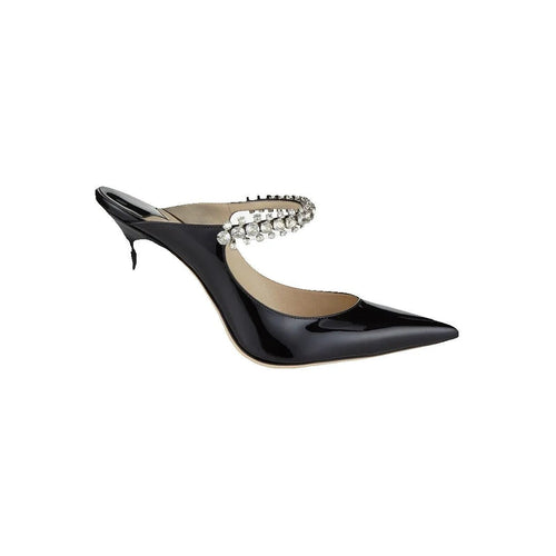 Jimmy Choo Bing Patent Leather 100 Mule Ruby - Black