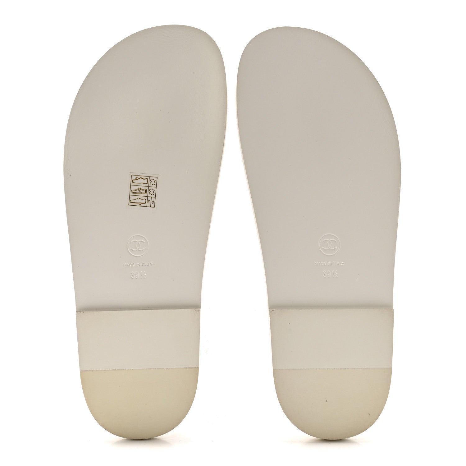 CHANEL LAMBSKIN QUILTED VELCRO DAD CHAIN CC SLIDE SANDAL WHITE