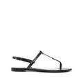 Saint Laurent 100mm Cassandra Open-Toe Sandals - Black (flat sandal, different model)