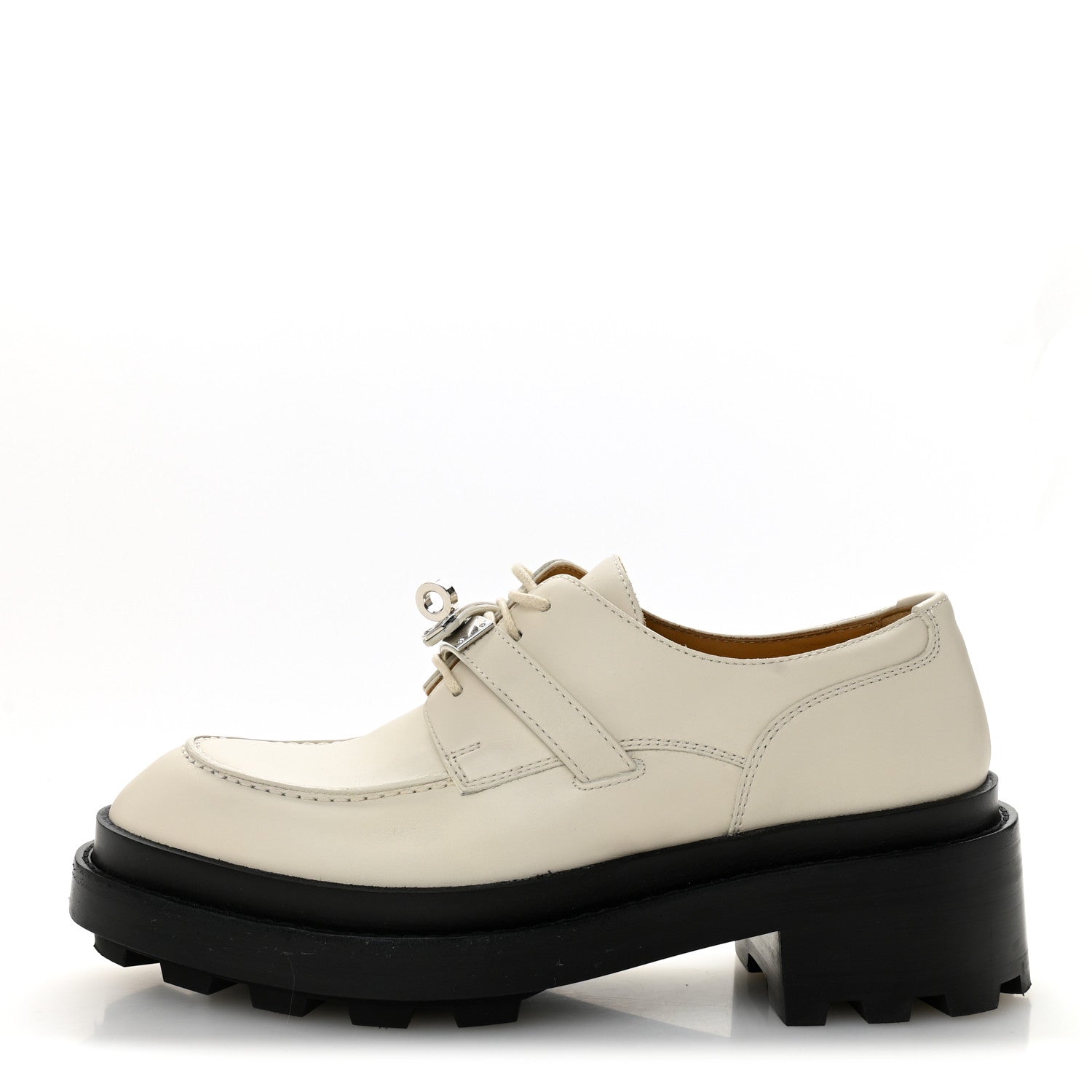 HERMES FIRST DERBY OXFORD LOAFER CALFSKIN BEIGE GLAISE SHW