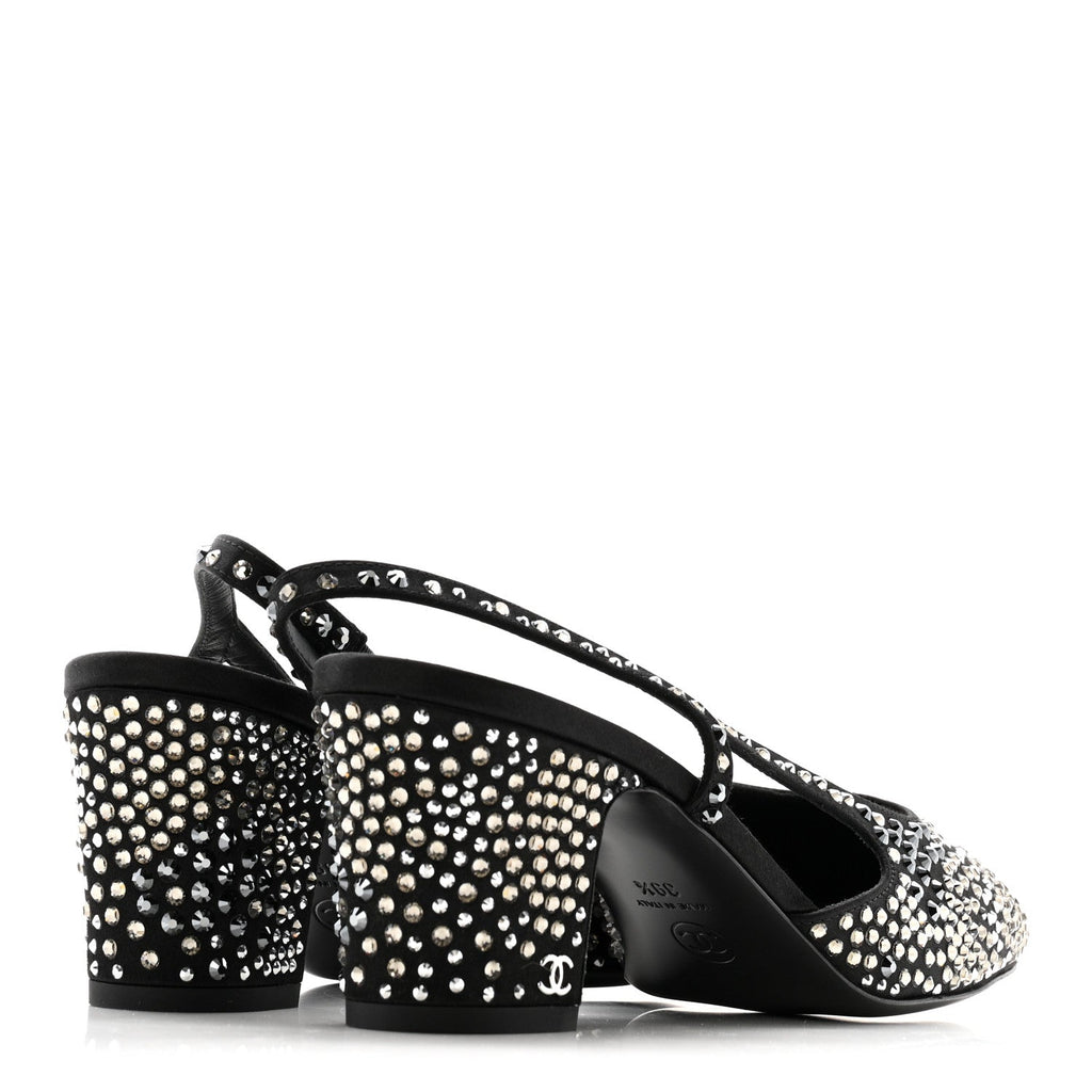 CHANEL BEIGE BLACK CAP TOE CC SLINGBACK PUMPS BEIGE FLAT