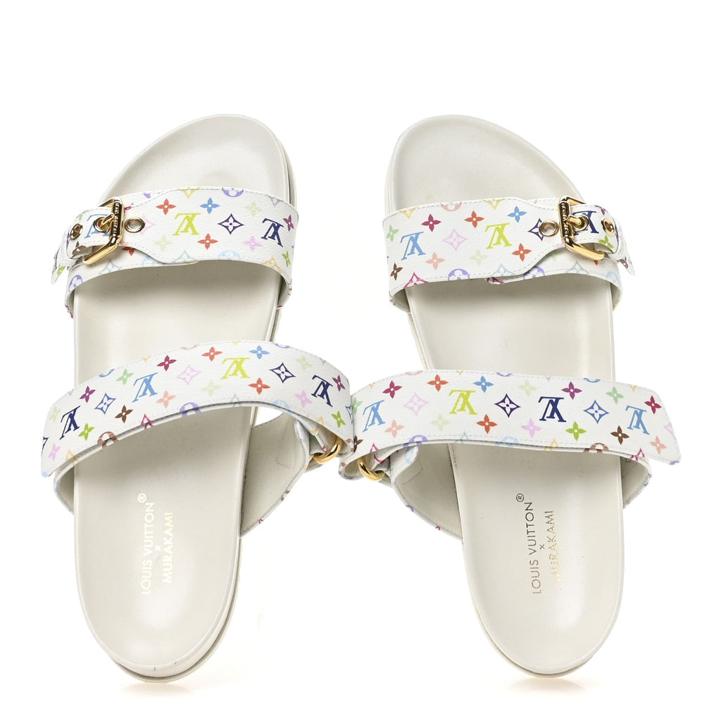 LOUIS VUITTON LV X TM MONOGRAM MULTICOLOR BOM DIA COMFORT MULE WHITE