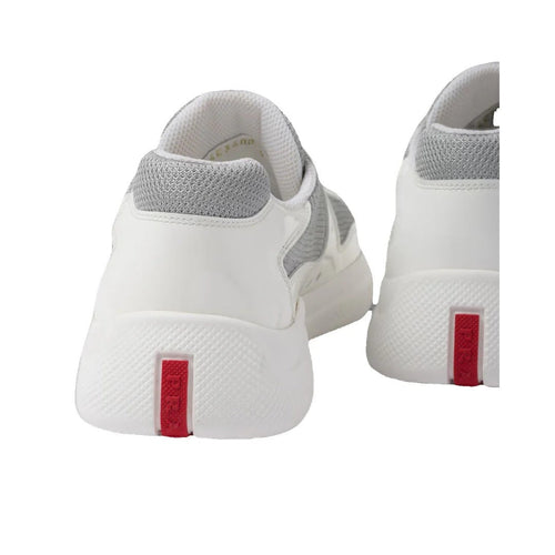 Prada America's Cup Mesh Sneakers Apple - White