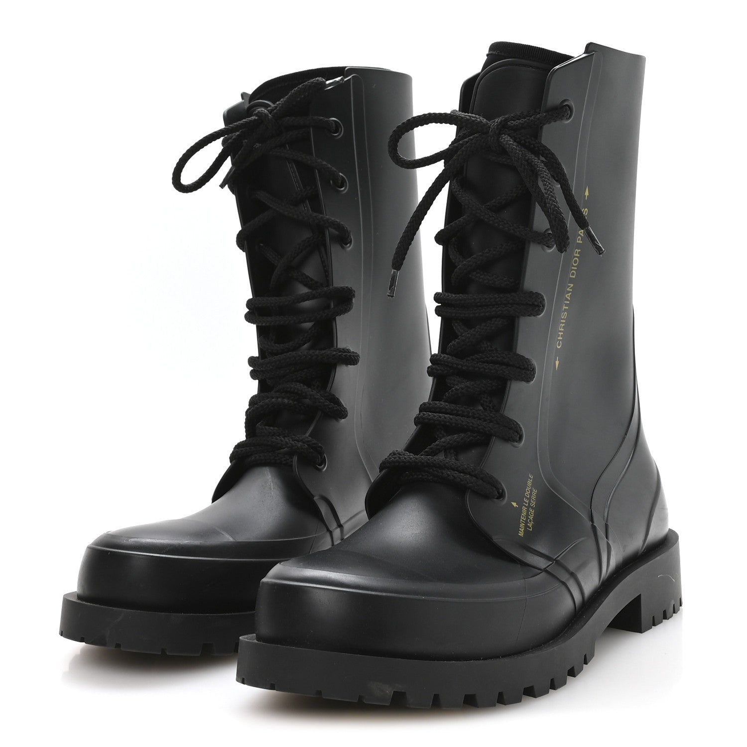 BURBERRY CHECK-PRINT RUBBER MARSH LOW BOOTS BLACK