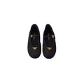 Prada Brushed Leather Ballerinas - Black