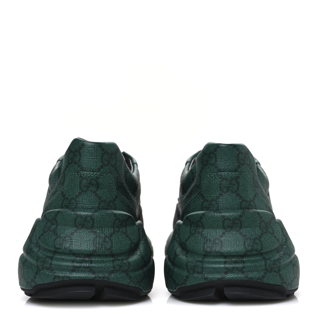 GUCCI GG SUPREME MONOGRAM RHYTON SNEAKERS BLACK & GREY