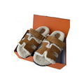 Hermès Hermes Calfskin Chypre Sandal - Brown/Shearling