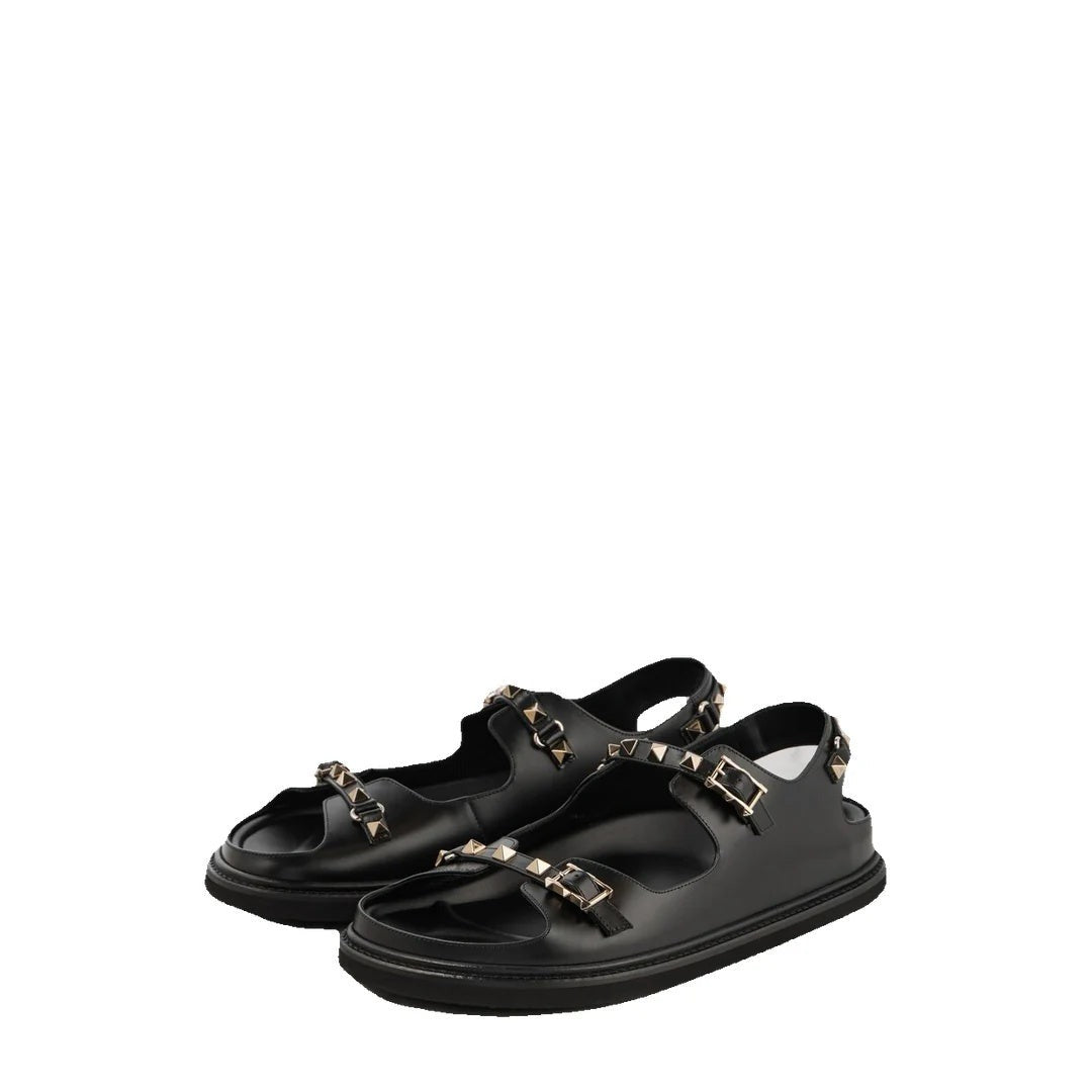 Valentino Garavani Rockstud Kidskin Sandal 100mm - Black flatform sandal (different model)