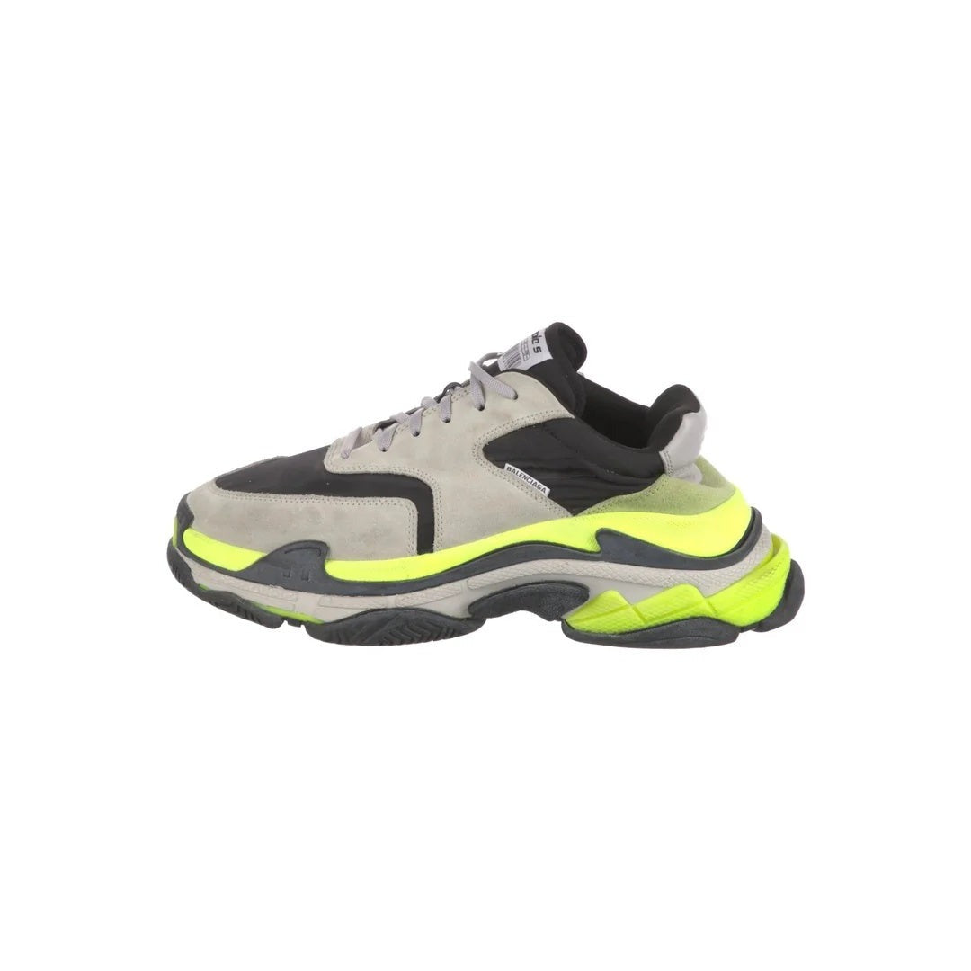 Balenciaga Triple S 2 Sports Shoes - Grey/Neon Yellow
