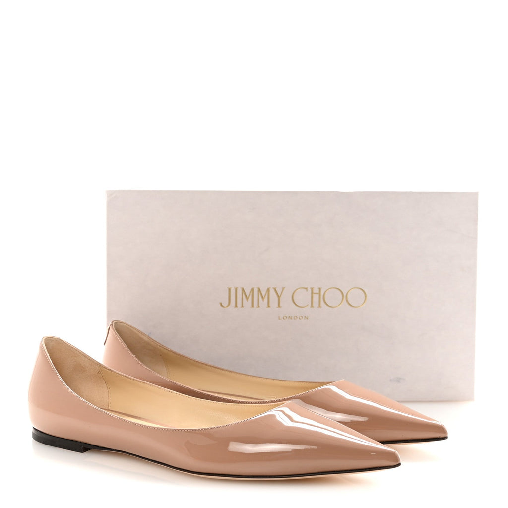 VALENTINO GARAVANI TAN-GO PATENT LEATHER BALLET FLATS PINK