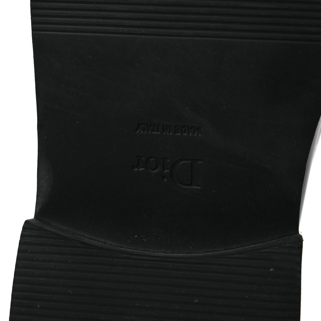 CHRISTIAN DIOR BRUSHED CALFSKIN BOY LOAFER BLACK WHITE