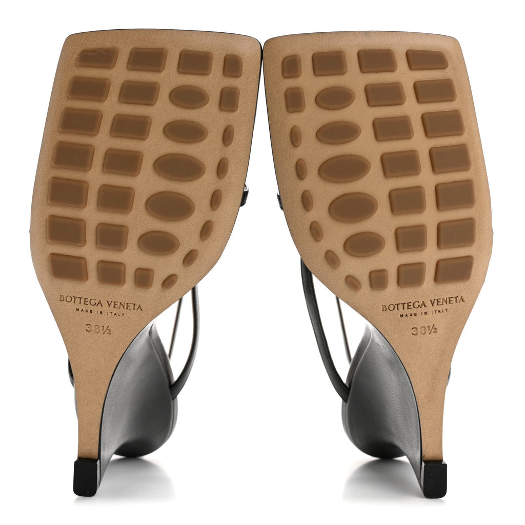 BOTTEGA VENETA LAMBSKIN STRETCH MULE SANDALS BLACK