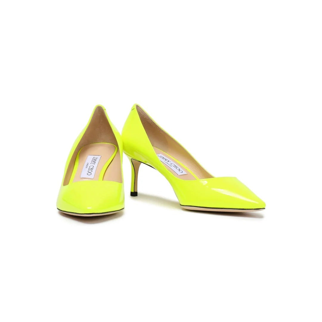 Jimmy Choo Romy Lace Heeled Pumps - Neon Yellow