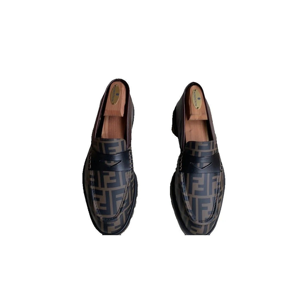 Fendi Mocassino Baguette Loafer - Brown FF Logo