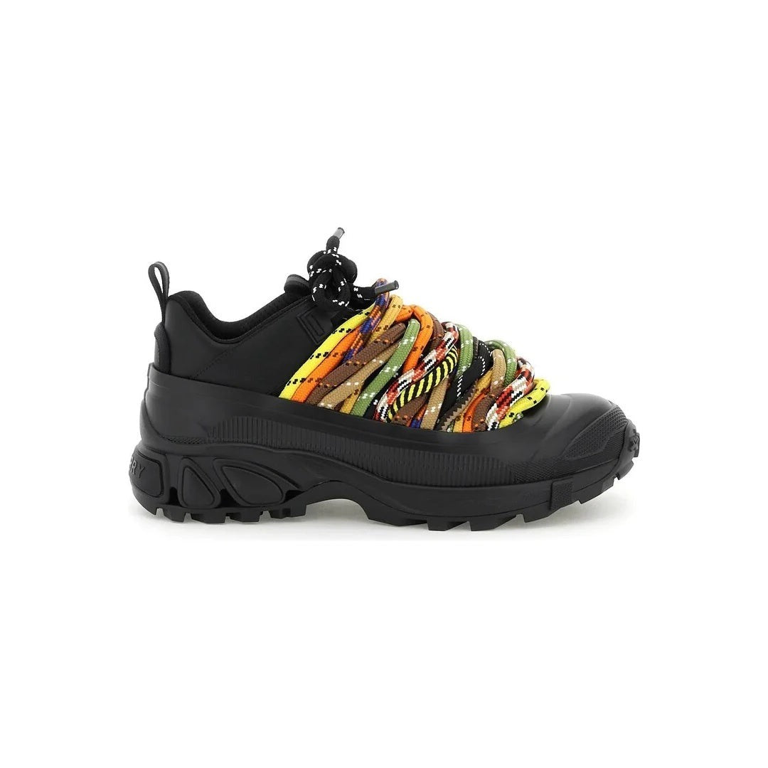 Burberry Leather Nylon Arthur Sneakers - Black/Multicolor