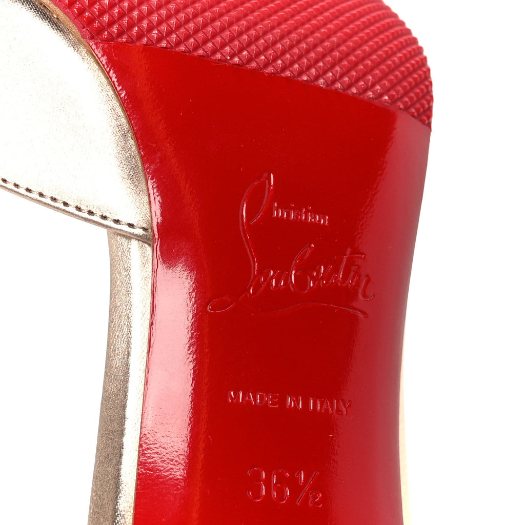 CHRISTIAN LOUBOUTIN CALFSKIN LAMINATO SATIN IRIZA D'ORSAY PUMP PINK