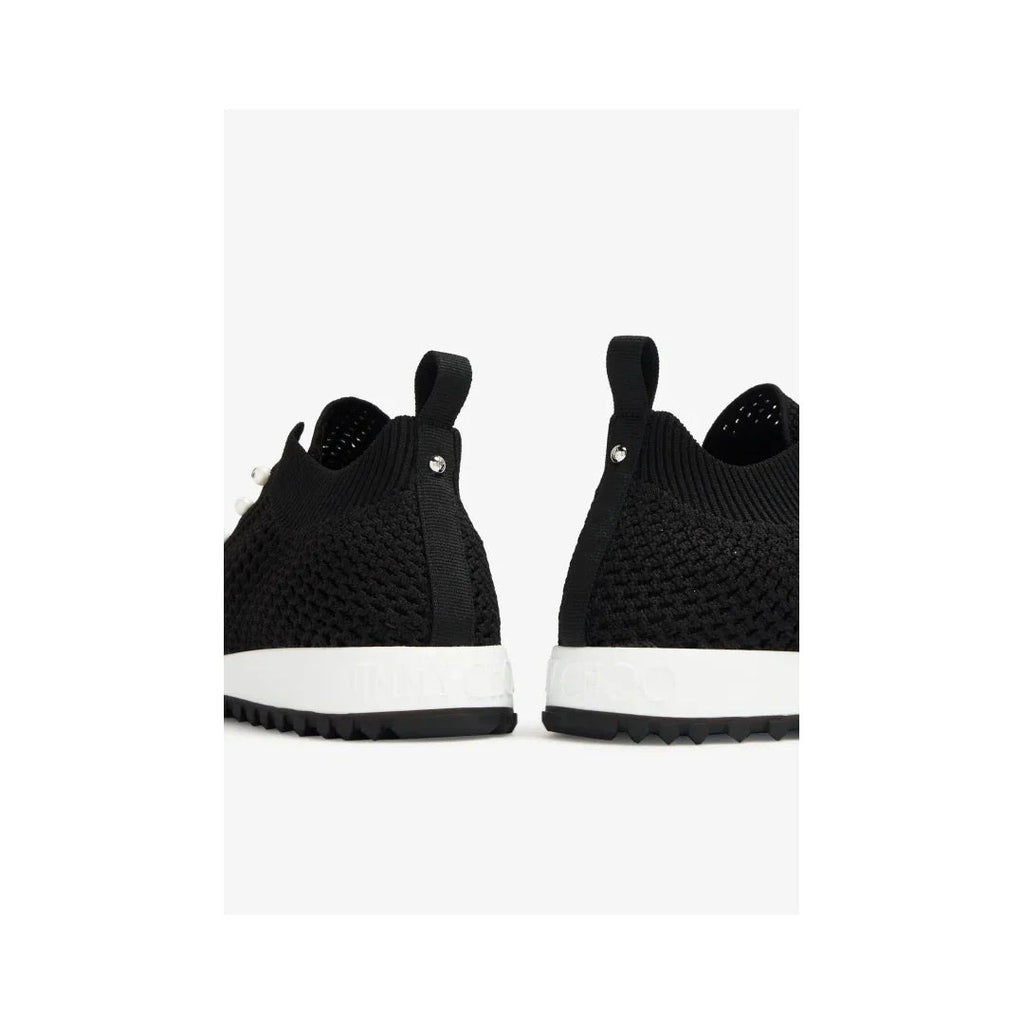 Jimmy Choo Veles Pearl Lace-Up Sneakers - Black