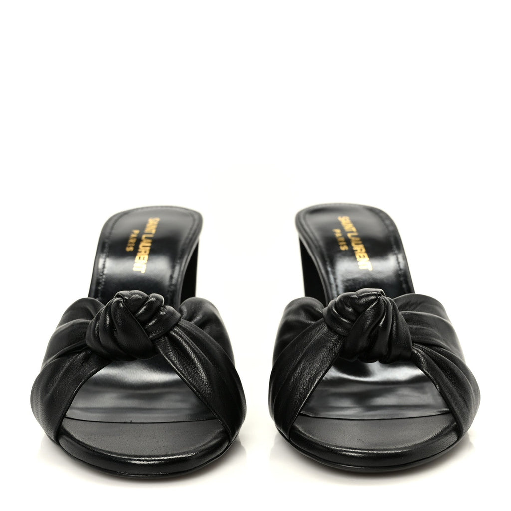 LOEWE EMILY LAMBSKIN LEATHER MULES BLACK