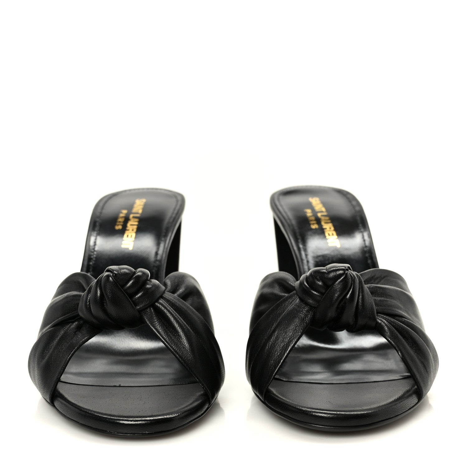 LOEWE EMILY LAMBSKIN LEATHER MULES BLACK