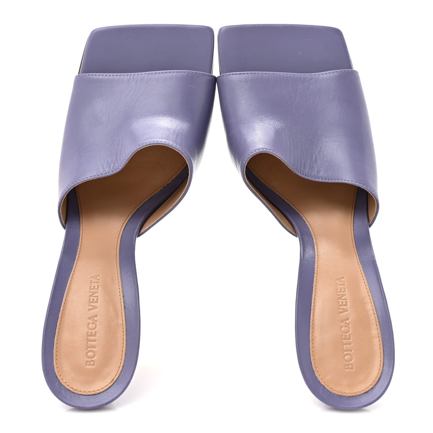 BOTTEGA VENETA LAMBSKIN STRETCH MULE SANDALS PINK