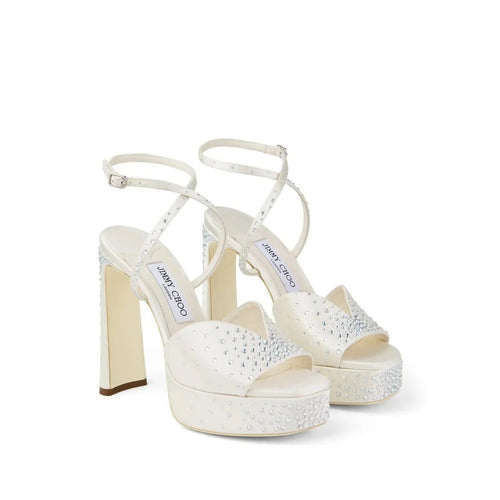 Jimmy Choo Karli Platform Sandals - White/Cream
