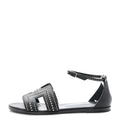 Hermès Hermes Calfskin Santorini Sandal - Black with silver studs