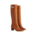 Hermès Story 90 Boot - Tan/Brown