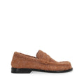 Loewe Edge Brushed Leather Loafers Brown - Tan/Light Brown Suede