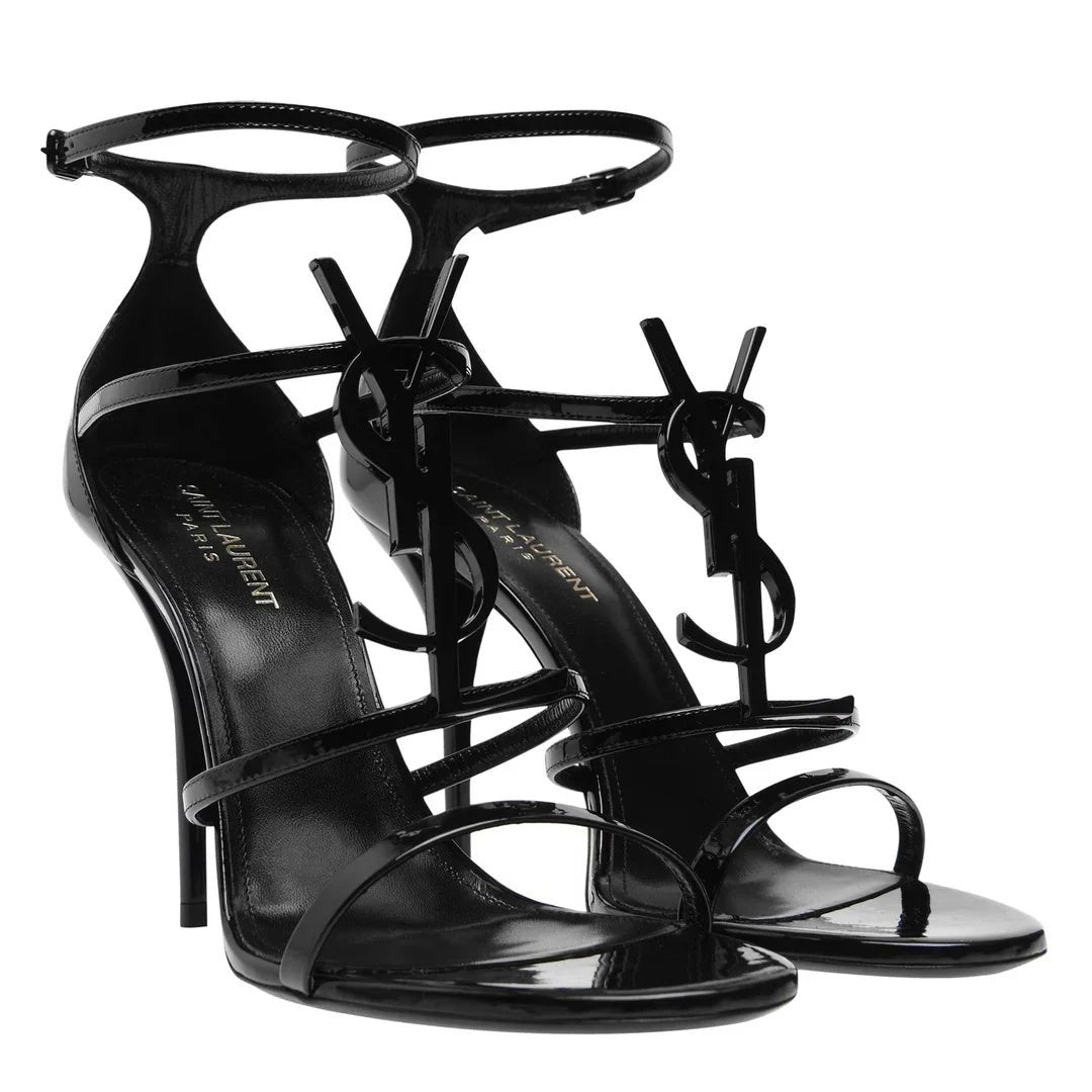 Saint Laurent Cassandre Sandals - Black (high heel version, different model)