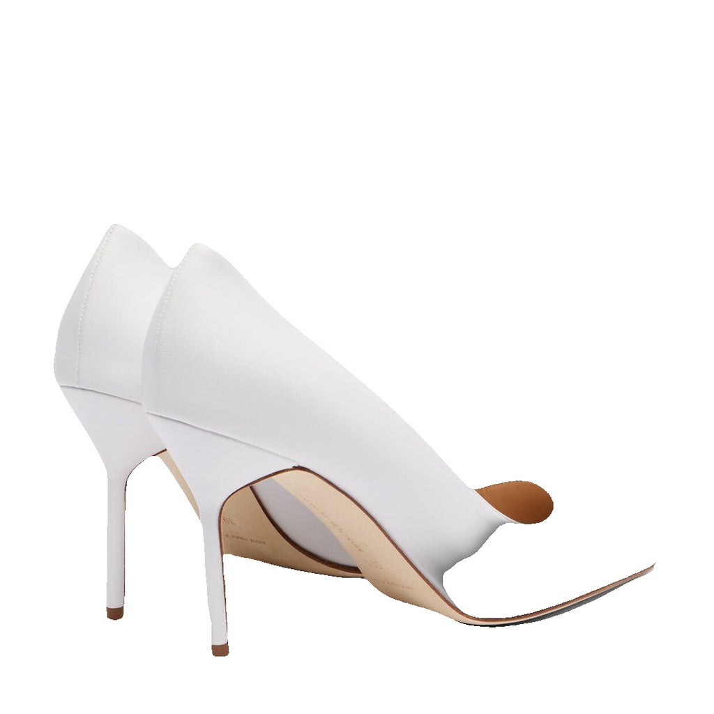 Manolo Blahnik 90mm BB Raffia Pointed-Toe Pumps - White