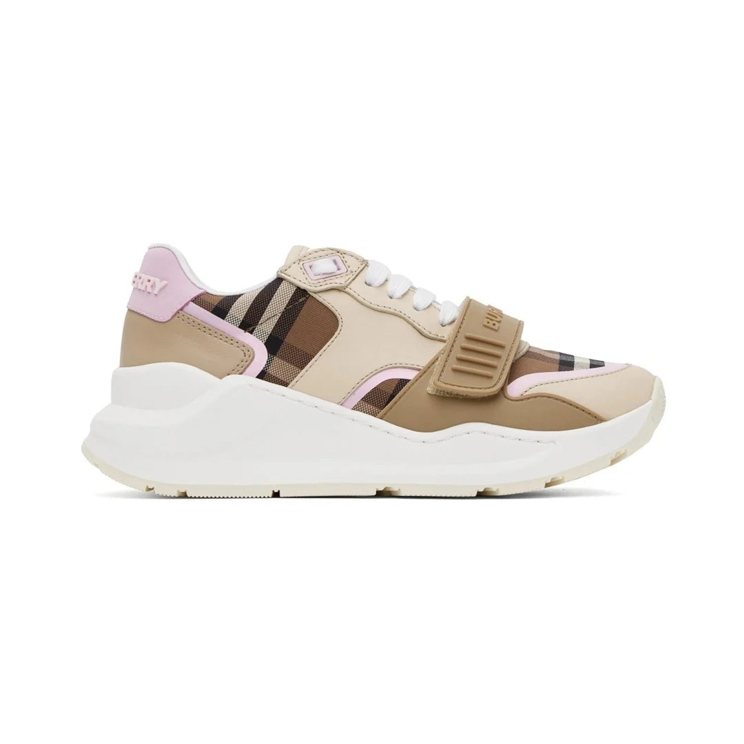 Burberry Vintage Check Canvas Sneakers - Beige/Pink (different model - chunky runner)