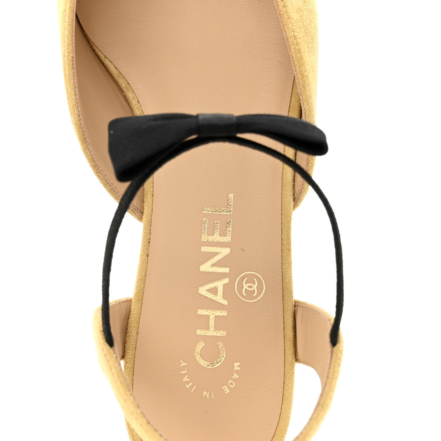 CHANEL SUEDE CRYSTAL GROSGRAIN CAP TOE CC SLINGBACK FLATS PINK GOLD BLACK (ALL BLACK, NO CAP TOE CONTRAST)
