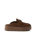 Prada Suede Mules - Brown with platform sole