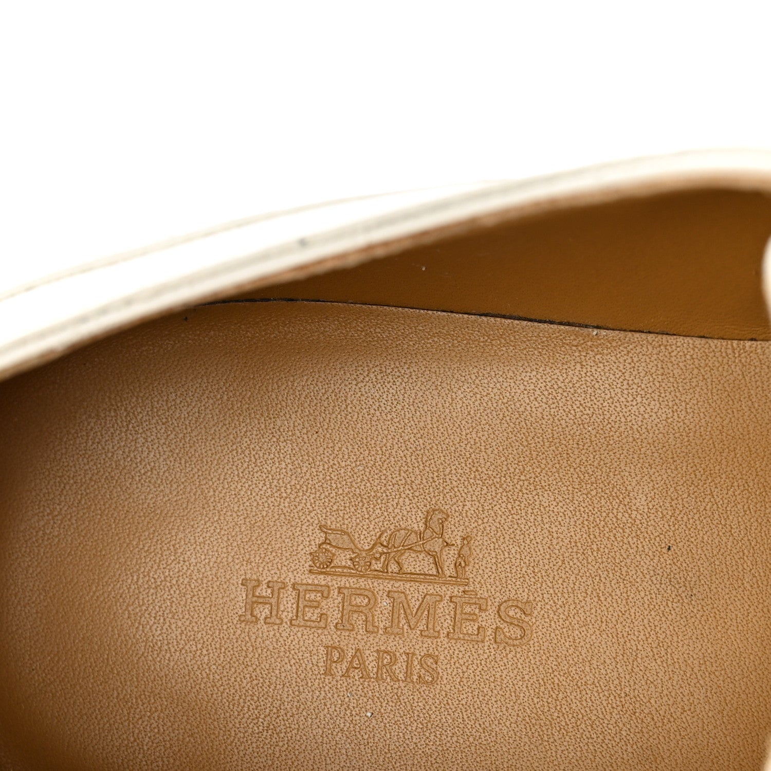 HERMES FIRST DERBY OXFORD LOAFER CALFSKIN BEIGE GLAISE SHW