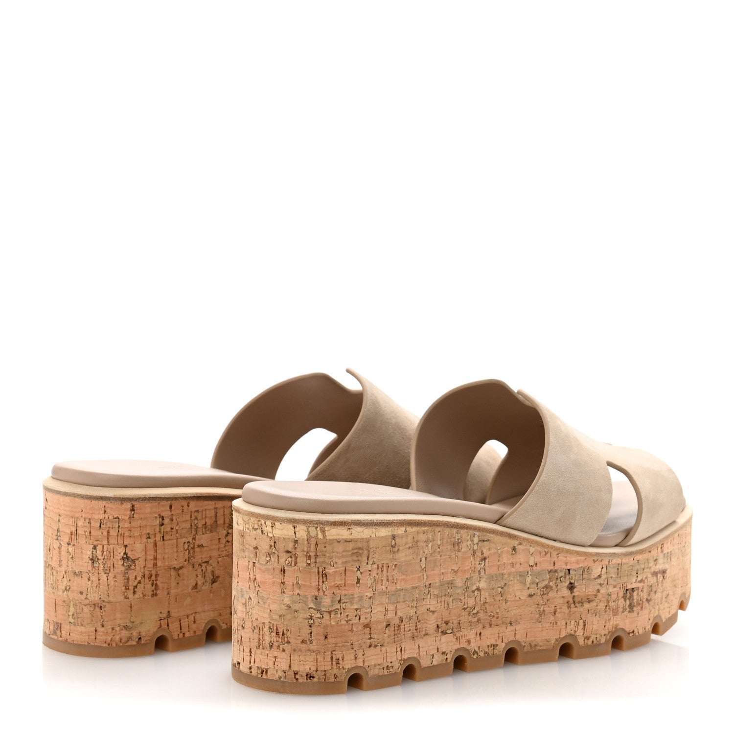 HERMES SANDAL CHYPRE SUEDE GOATSKIN BEIGE ARGILE